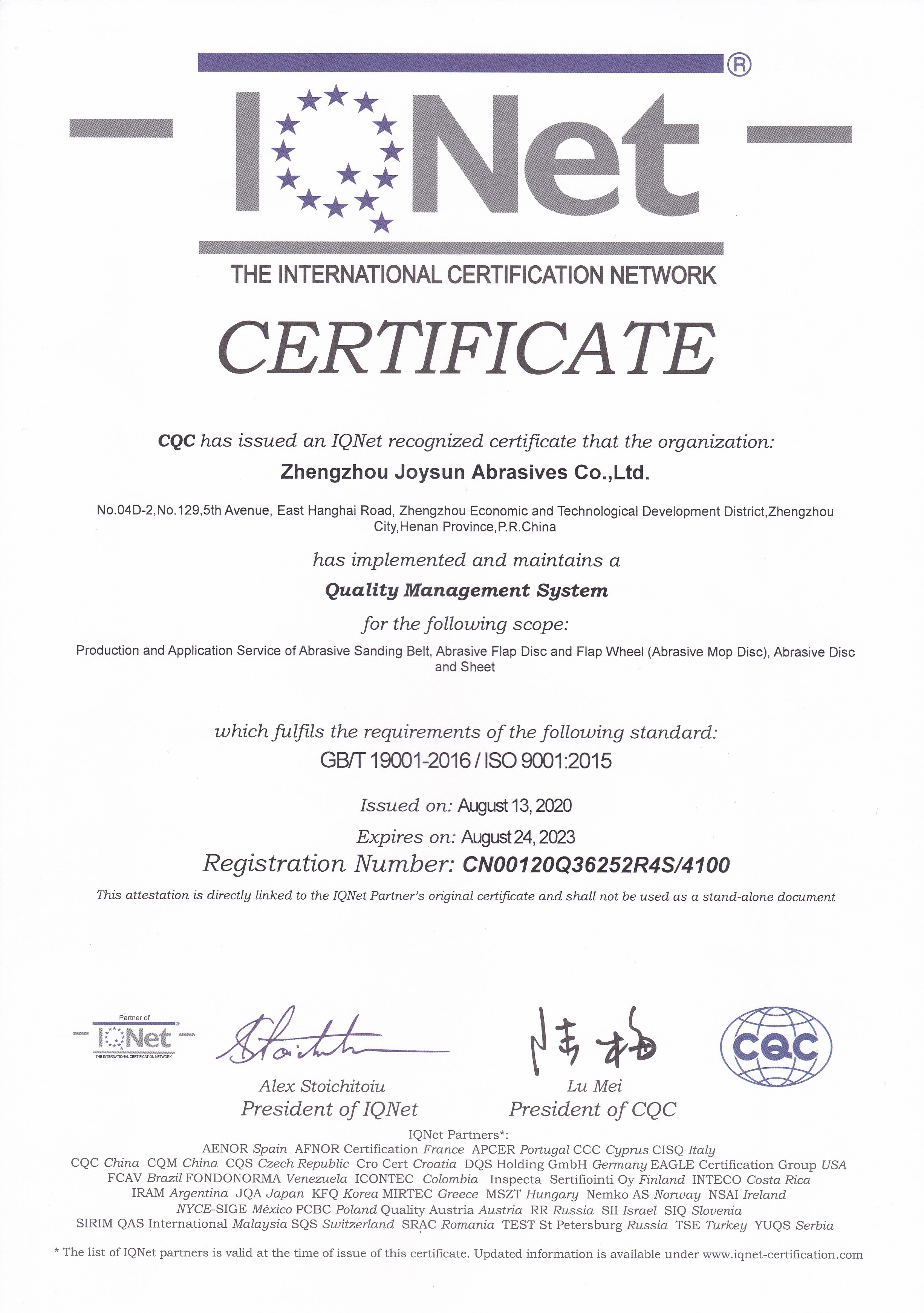 iq-net certification
